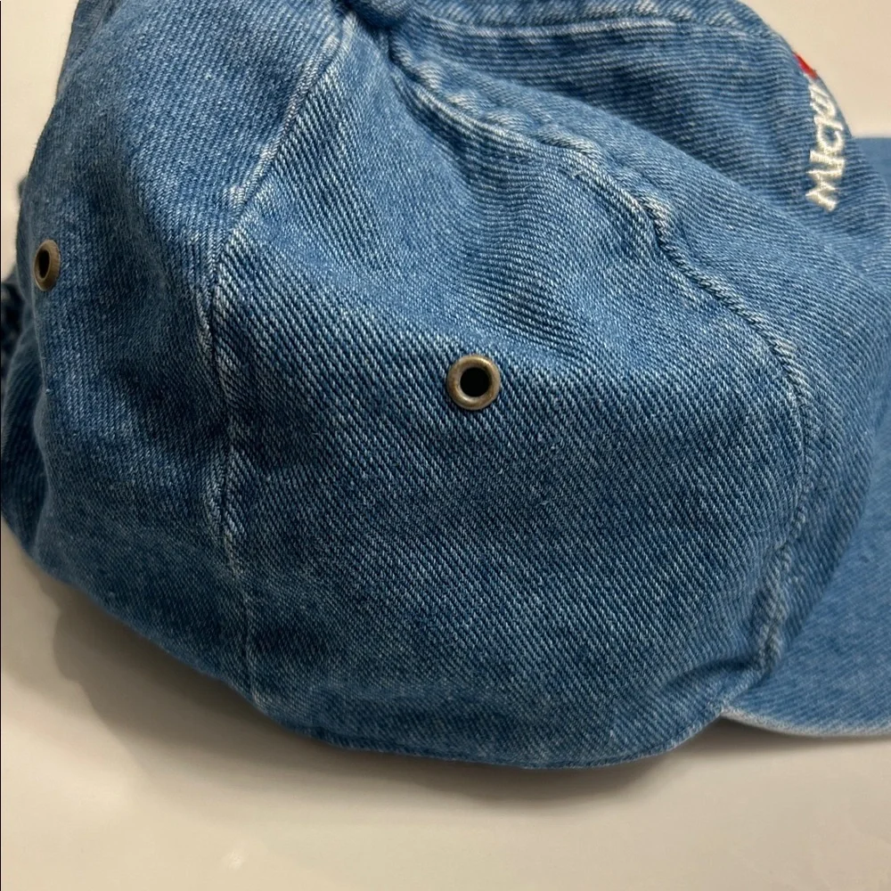 Mickey Unlimited Vintage 90s Disney Denim Dad Hat Embroidered Mickey Mouse OS